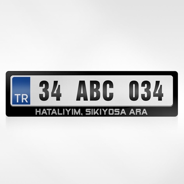 Kişiye Özel Hatalıyım Sıkıyosa Ara Yazılı Plakalık 461255522