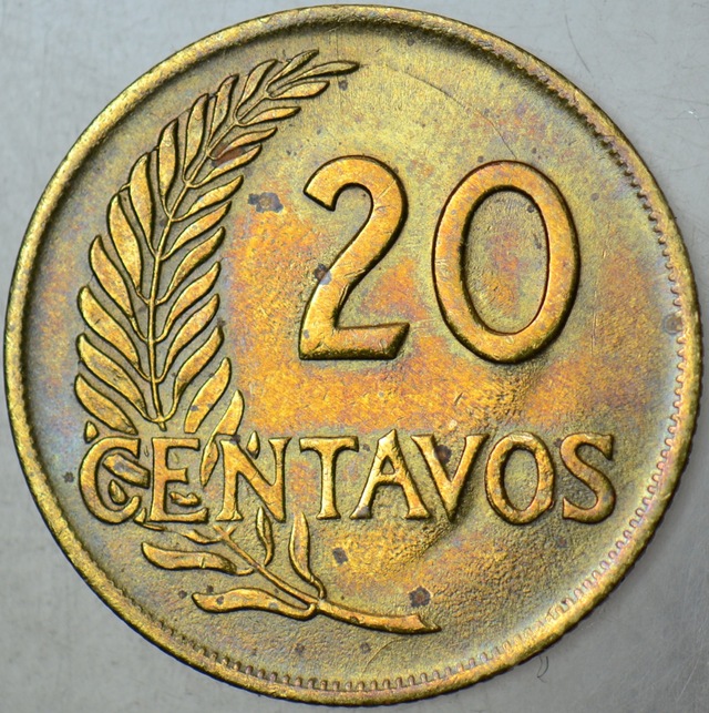 Peru 20 Centavos 1962.