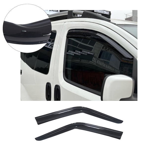 Brsplast Fiat Doblo Uyumlu 2010-2023 Abs Cam Rüzgarlığı 2 Parça