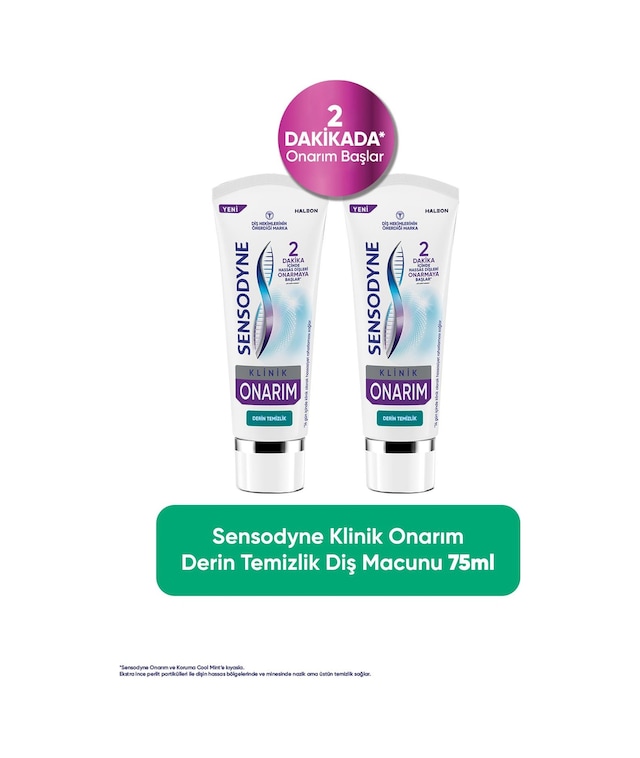 Sensodyne Klinik Onarım Derin Temizlik Diş Macunu 2 x 75 ML