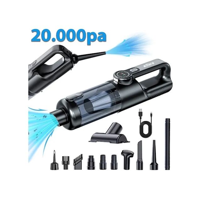 Ezere Powervac1 20000pa Araç İçi Ve Ev Tipi Şarjlı Vakum Süpürge