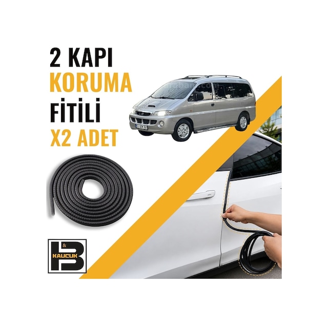 Hyundai Starex Panelvan Kapı Koruma Fitili-iki Kapı-siyah-bm1164