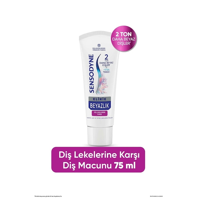 Sensodyne Klinik Beyazlık Diş Lekelerine Karşı Diş Macunu 75 ML