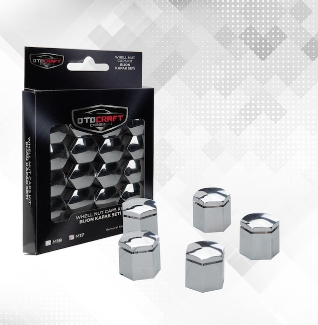 Bijon Kapağı 17mm Krom Renk 20 Adet
