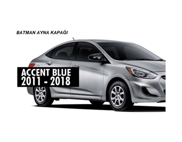 Hyundai Accent Blue Batman Yarasa Ayna Kapağı Sinyalsiz Piano Black