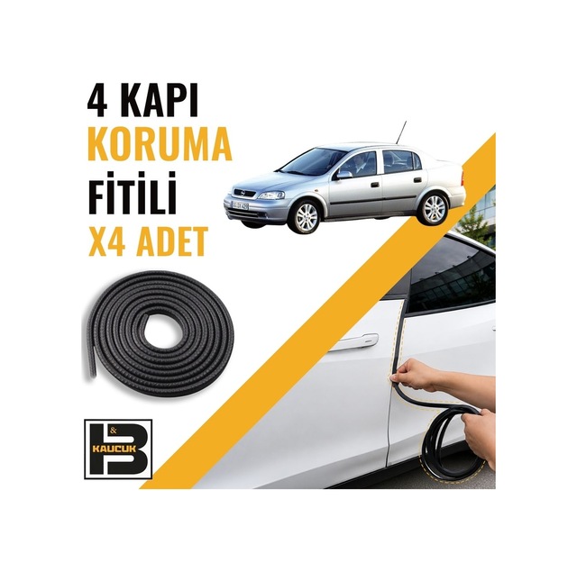Opel Astra G Sedan 1998-2009 Kapı Koruma Fitili-4 Kapı-siyah-bm2206