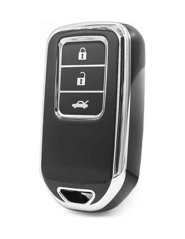 Honda Civic Crv Hrv Accord City Smart Nano Anahtar Koruma Kılıfı Siyah Gümüş