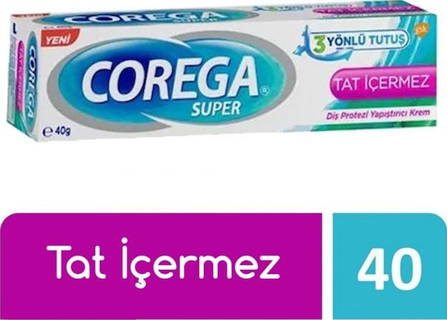 Süper Diş Protezi Yapıştırıcı Tat İçermez Krem 40 Gr - Eski Ambalaj