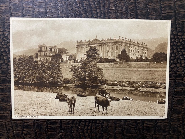 19.-20. Yüzyıl İngiltere Chatsworth House İngiliz Kartpostal Taşbaskı Great Britain Teşhir Ürün