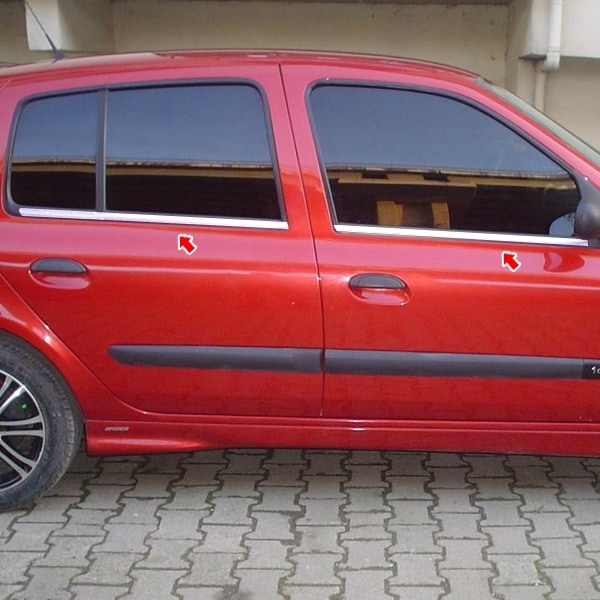 Renault Clio 2 Krom Cam Çıtası 1999-2006 4Prç