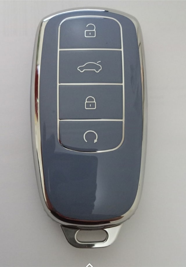 Gma Keys Lüx Chery Tiggo 8 Pro Omoda 5 Tiggo 7 Avantgarde Jaaeco Nano Anahtar Kılıfı Mavi Gümüş Silver Renk