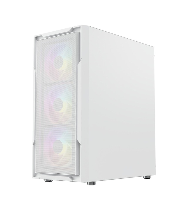 Fazeon F11 ATX 4x120mm Fans RGB White Mesh Front 650W PSU 80+ Bronze