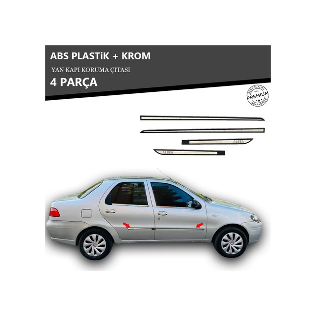 Fıat Albea Yan Kapı Koruma Çıtası Plastik + Krom Unvrslppkçt00073