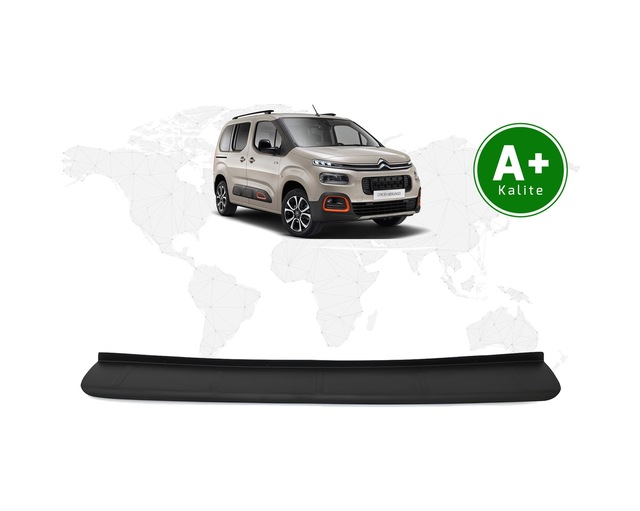 Citroen Berlingo Arka Tampon Eşiği Mat Siyah 2019 Model Ve Sonrası