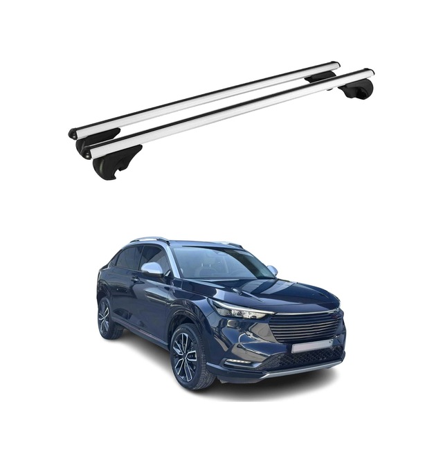 Honda Hr-v 2021-2027 Arası Uyumlu Port Bagaj Taşıyıcı Ara Atkı Alüminyum Gümüş 2 Parça