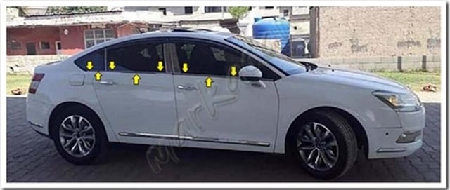 Markadan Citroen C5 Krom Cam Çıtası 2008 Sonrası 6 Parça Paslanma