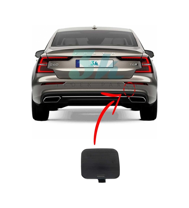 Volvo S60 V60 Arka Tampon Çeki Demir Kapağı 2019 - 2025