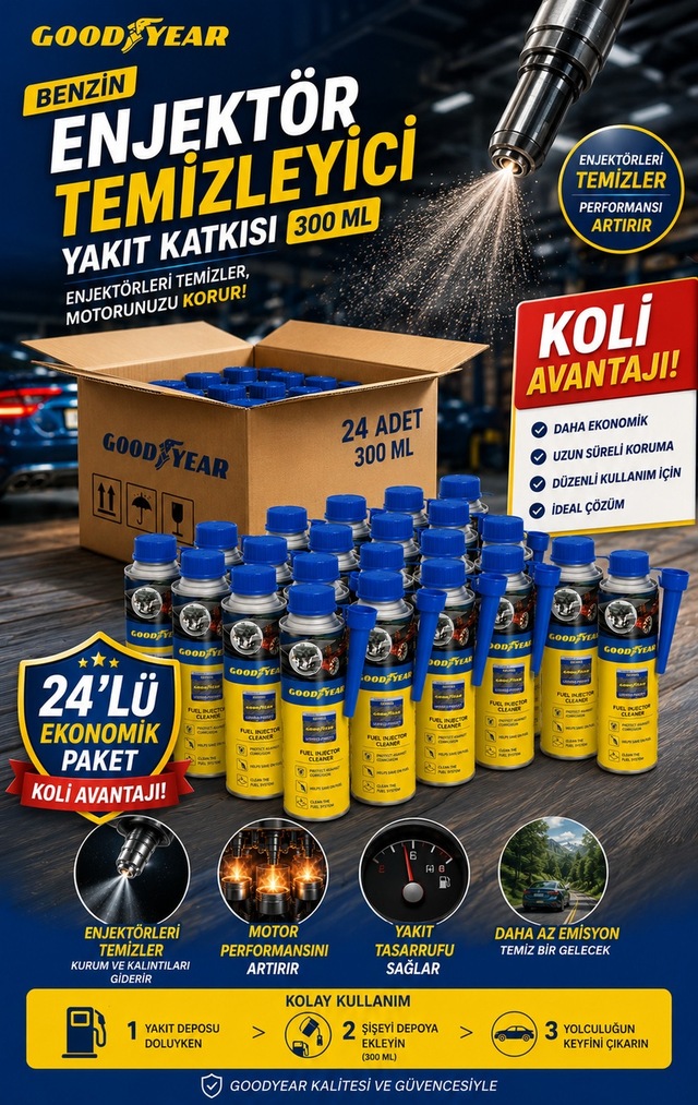 Goodyear Goodyear 24'lü Benzin Enjektör Temizleyici Yakıt Katkısı 300 Ml