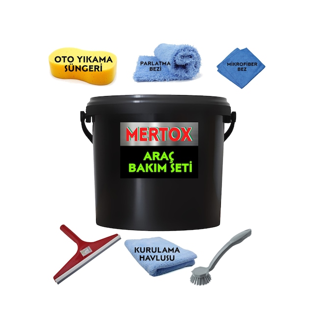 Mertox 14 Parça Süper Oto Temizlik Seti Araç Yıkama Bakım Kovalı Seti