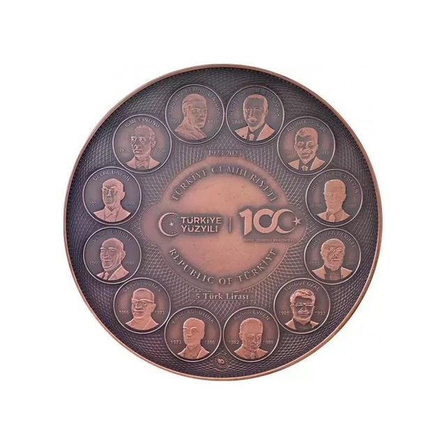 Resmi Darphane Türkiye Cumhuriyeti'nin 100.yılı Bronz Hatıra Parası