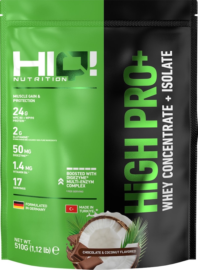 Hıq High Pro+ 510gr Chocolate&coconut Flavored