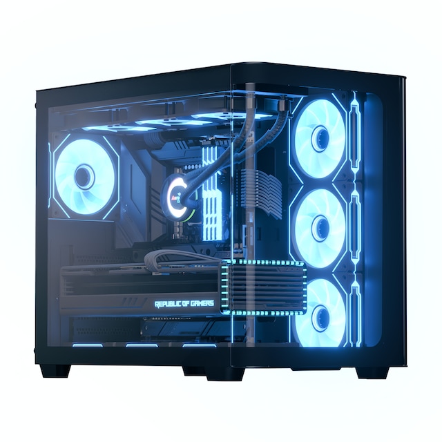 Aerocool P300C 3X12CM MIRROR A- PANORAMIK TEMPERED PANE RGB