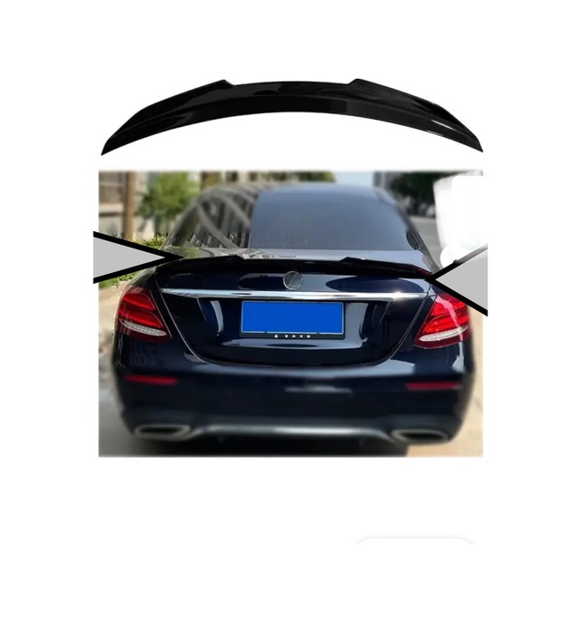 Mercedes W213 E Serisi Uyumlu Psm Uyumlu Spoiler Bagaj Üstü Pianoblack Boyalı İthal Spoyler Kanat