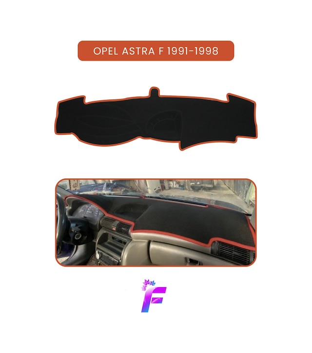 Opel Astra F 1991-1998 Uyumlu Torpido Örtüsü Araca Özel Üretim Kolay Montaj Kaymaz Te4 Torpido Halısı
