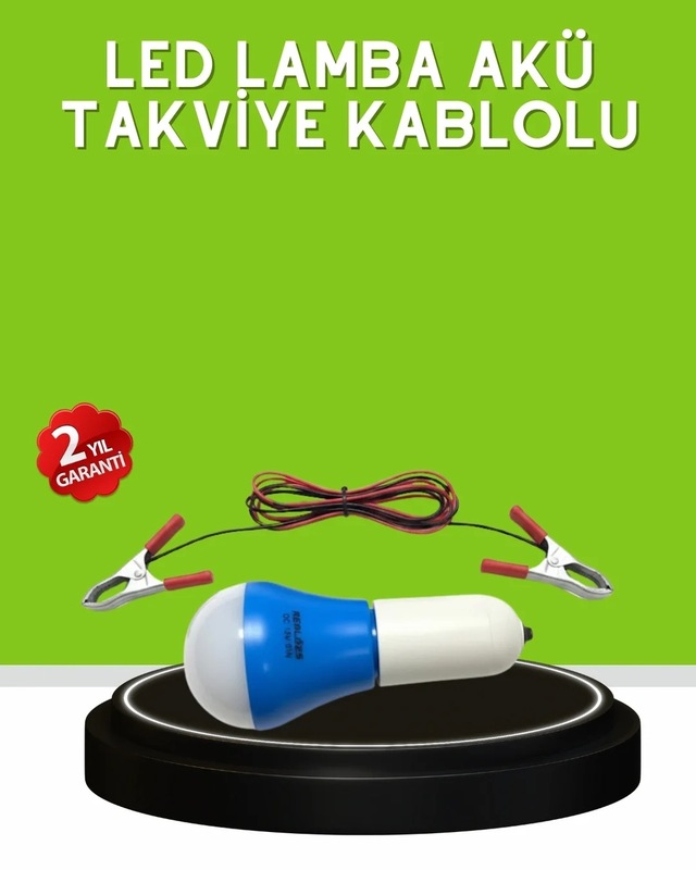 Ers 12v Led Ampul Anahtarlı Kablolu Pratik Aydınlatma