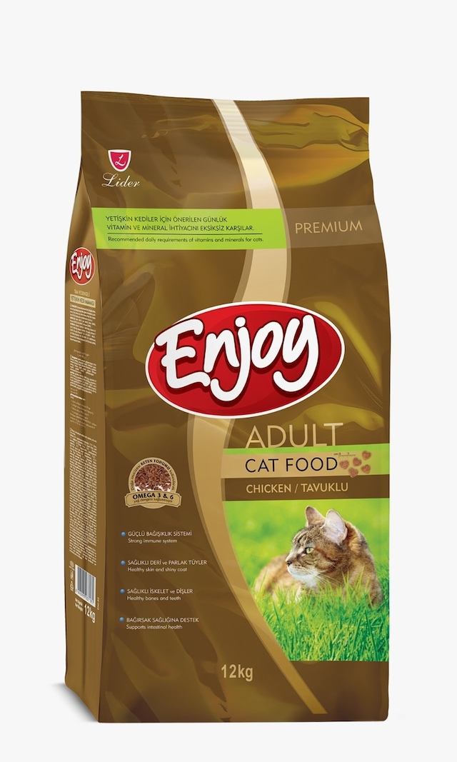 Enjoy Yetişkin Kediler İçin Tavuklu Tam Ve Dengeli Kedi Maması 12 Kg