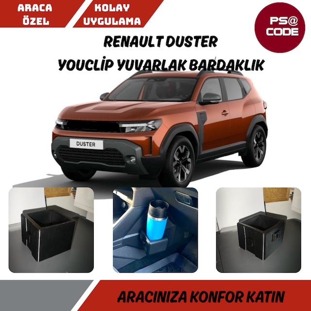 Renault Duster Youclip Kare Bardaklık 1