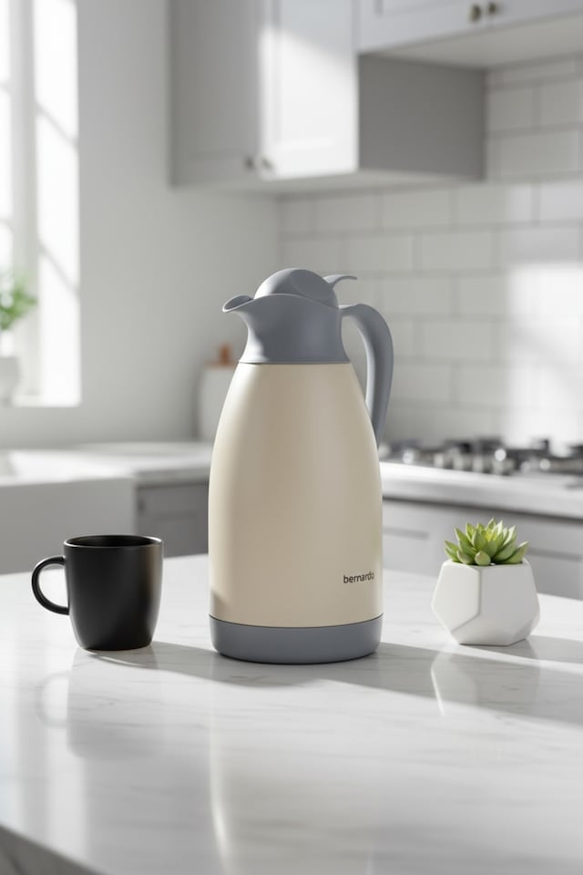 Bernardo Grandio Çelik Termos Krem 2 Litre Krem