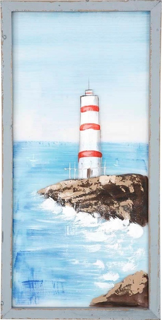 Kırmızı Deniz Feneri Dekoratif Tablo