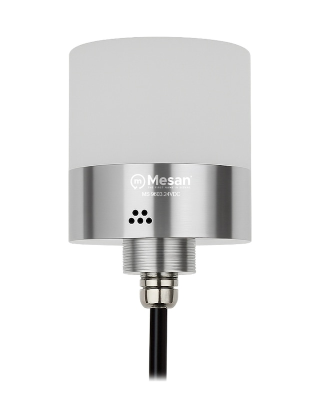 Mesan Ø80 M30 Somun Bağlantılı Led İndikatör Rgy Buzzer Gümüş Gövde 24vdc Ms 9603.24vdc