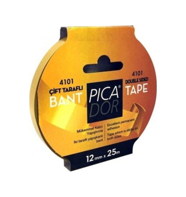 Picador 4101 Çift Taraflı Askılı Kağıt Bant 12mmx25mt