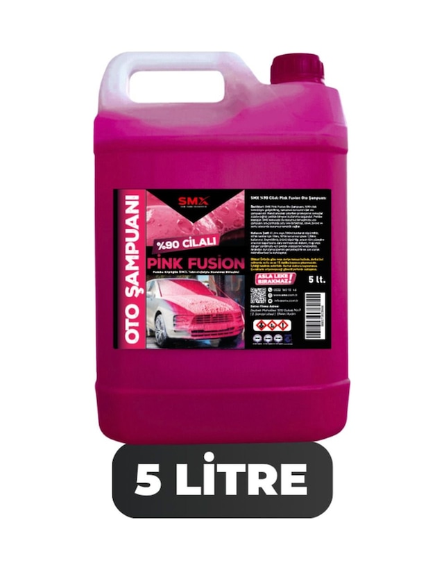 %90 Cilalı Pink Fusion Oto Şampuanı 5 Lt