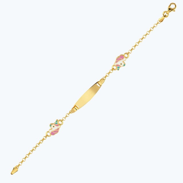 Altınbaş 22 Ayar Altın Çocuk Unicorn Künye Bjrbl0023-25925 Renkli