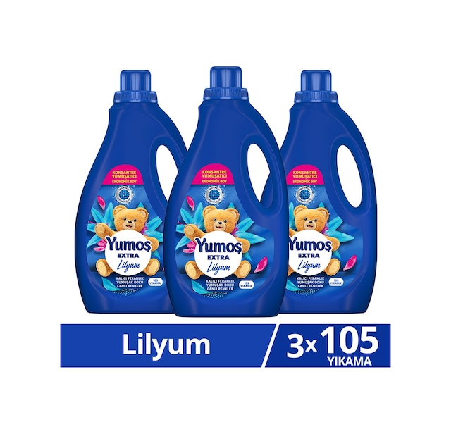 Yumoş Extra Konsantre Çamaşır Yumuşatıcısı Lilyum 105 Yıkama 2520ml X3 Diğer