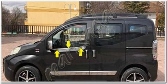 Citroen Nemo Krom Cam Çıtası 2008 Sonrası 2 Parça Paslanmaz Çelik