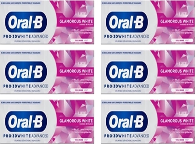 Oral-B Pro 3D White Advanced Luxe Glamorous Diş Macunu 6 x 75 ML