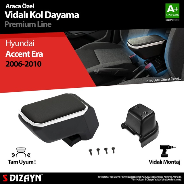 S-dizayn Hyundai Accent Era Kol Dayama Kolçak Abs Vidalı Gri 2006