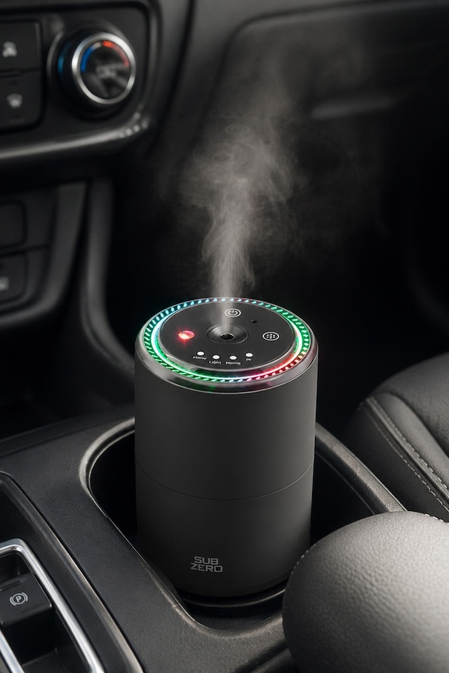 Exenar - Siyah - Rgb Otomatik Buharlı Araç Parfümü Aromalı Koku Difüzörü Şarjlı 1000mah Buharlı Hava Nemlendirme 1 Adet
