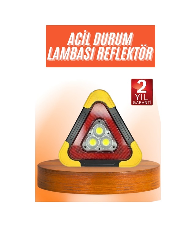 Reflektör Güneş Enerjili Taşınabilir Portatif Acil Güvenlik Işığı Araba Acil Uyarı Işığı - 496