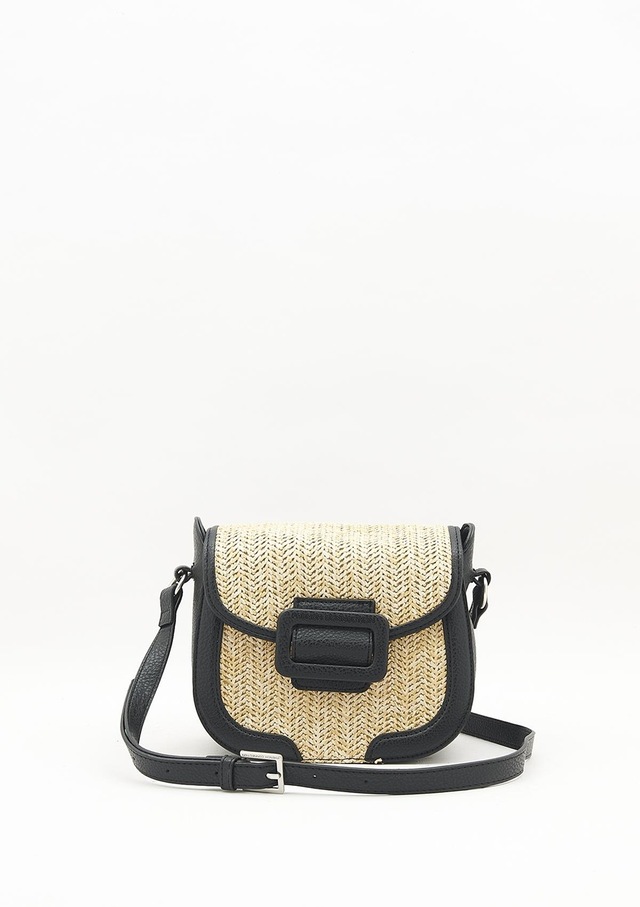 French Connection Shante Straw Crossbody Bag