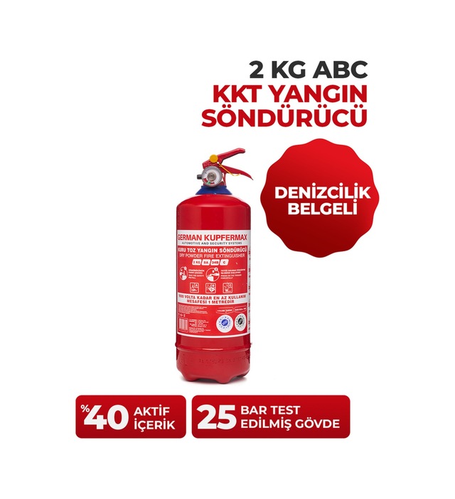 2 Kg Abc Yangın Söndürücü Tse Muayene Uyumlu Ce Tekne Araç