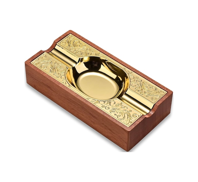Cigarloong Damascus Ahşap Puro Küllüğü Gold 2li 11829573