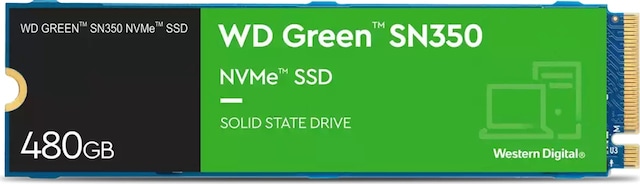 Western Digital Green SN350 480GB NVMe M.2 2280 Okuma 2400 MB/s Yazma 1650 MB/s