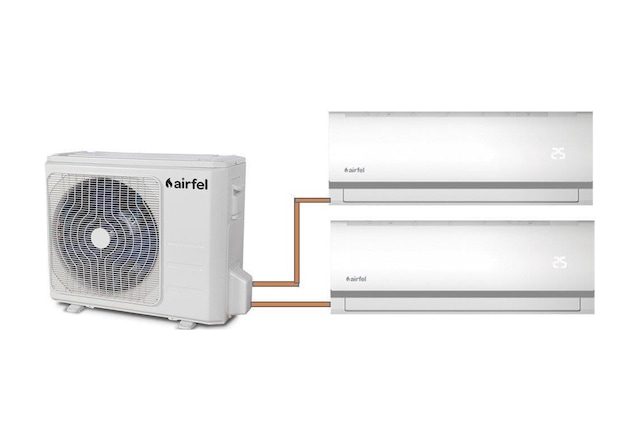 Airfel 5.5 kW 1 Dış + 2 İç Ünite (9+12) Duvar Tipi Multi Klima