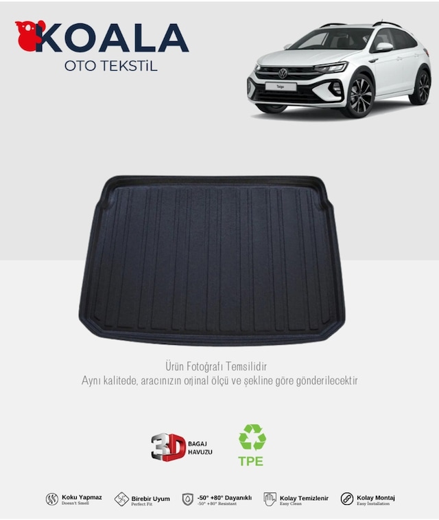 Volkswagen Taigo Alt Bagaj 2021 Ve Sonrası 3d Bagaj Havuzu