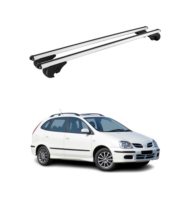 Nissan Almera Iı Hatchback Facelift 2003-2008 Arası Uyumlu Port Bagaj Taşıyıcı Ara Atkı Alüminyum Gümüş 2 Parça